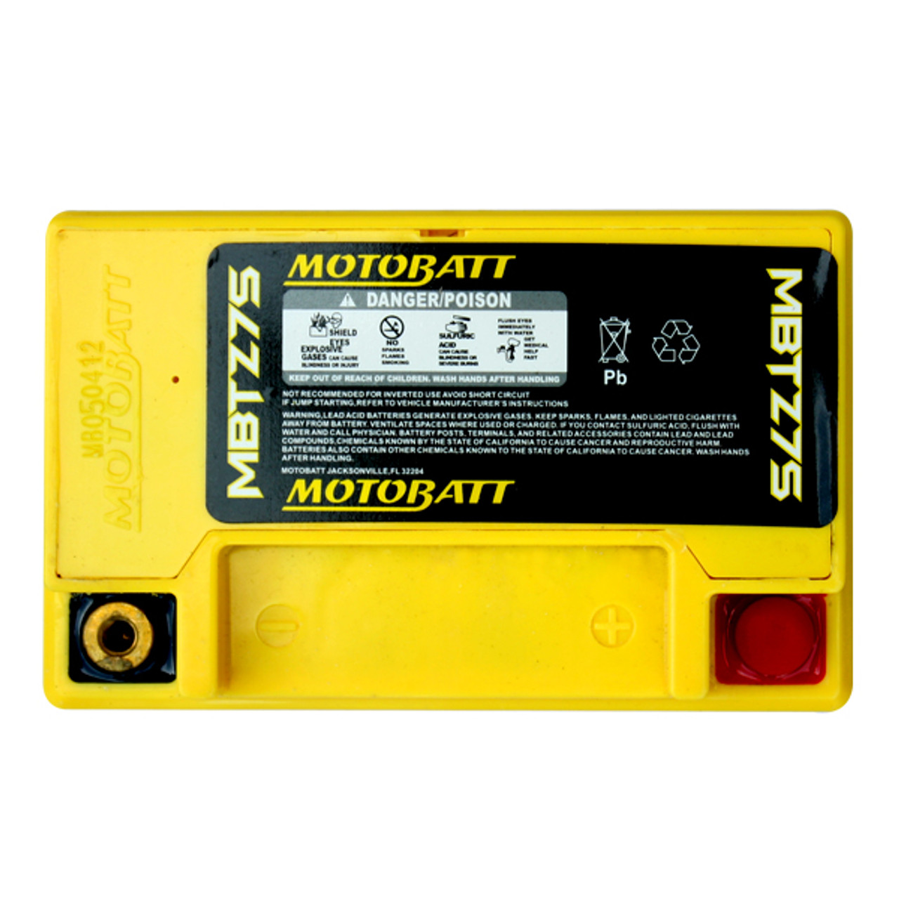 Motobatt MBTZ7S Battery - AGM Sealed for Motorcycle - Powersport