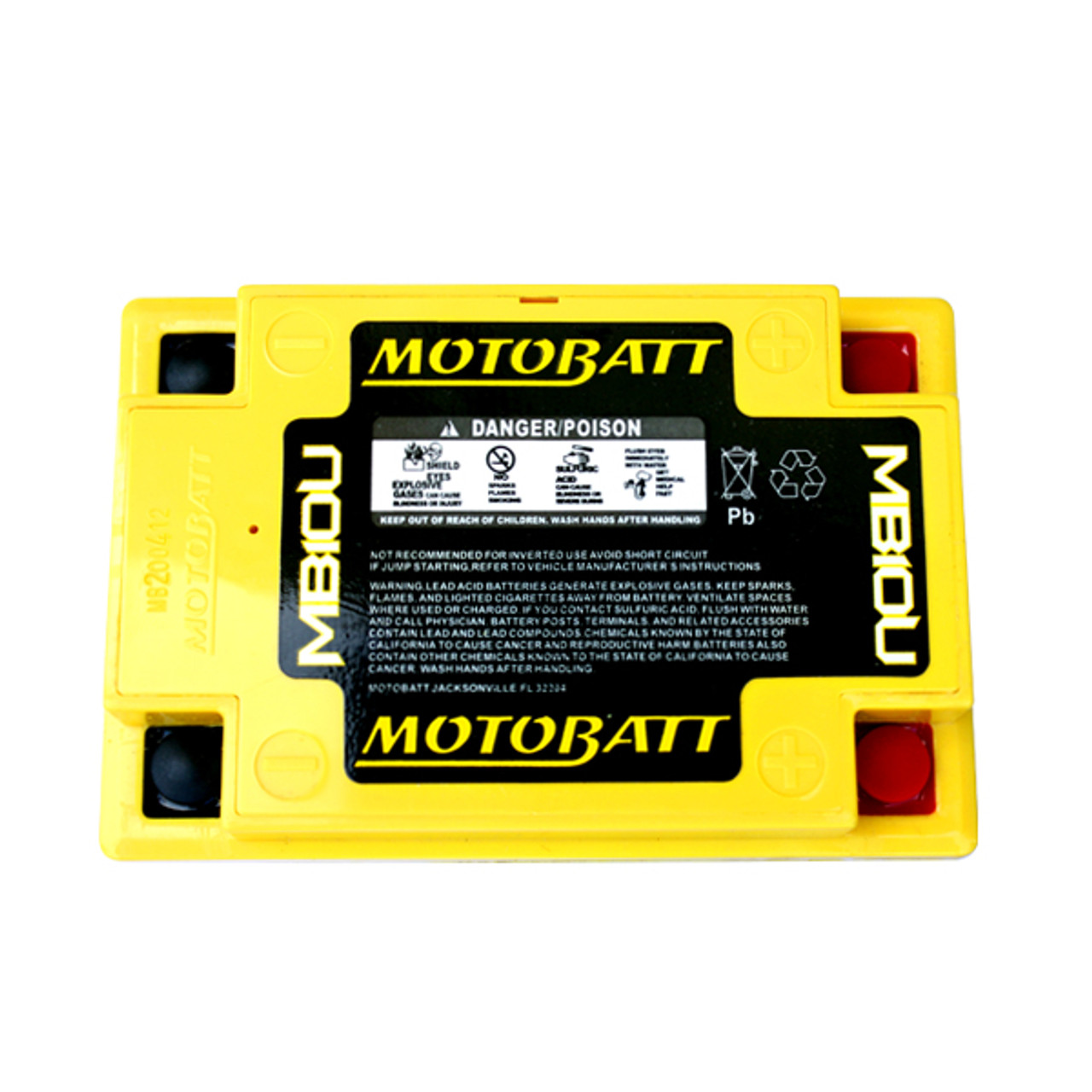 Motobatt MB10U Battery - AGM Sealed for Motorcycle - Powersport