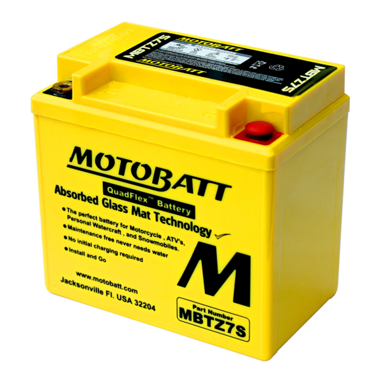 Yuasa YTZ7S Battery Replacement - AGM Sealed for Motorcycle