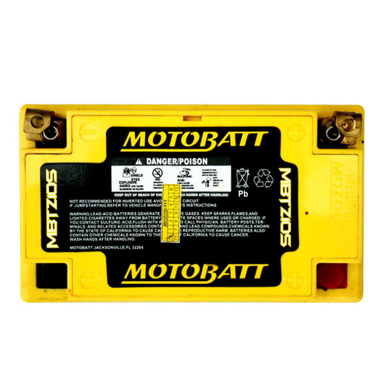 MotoBatt MBTZ10S, Upgrade Yuasa YTZ10S, YTX7A-BS Battery