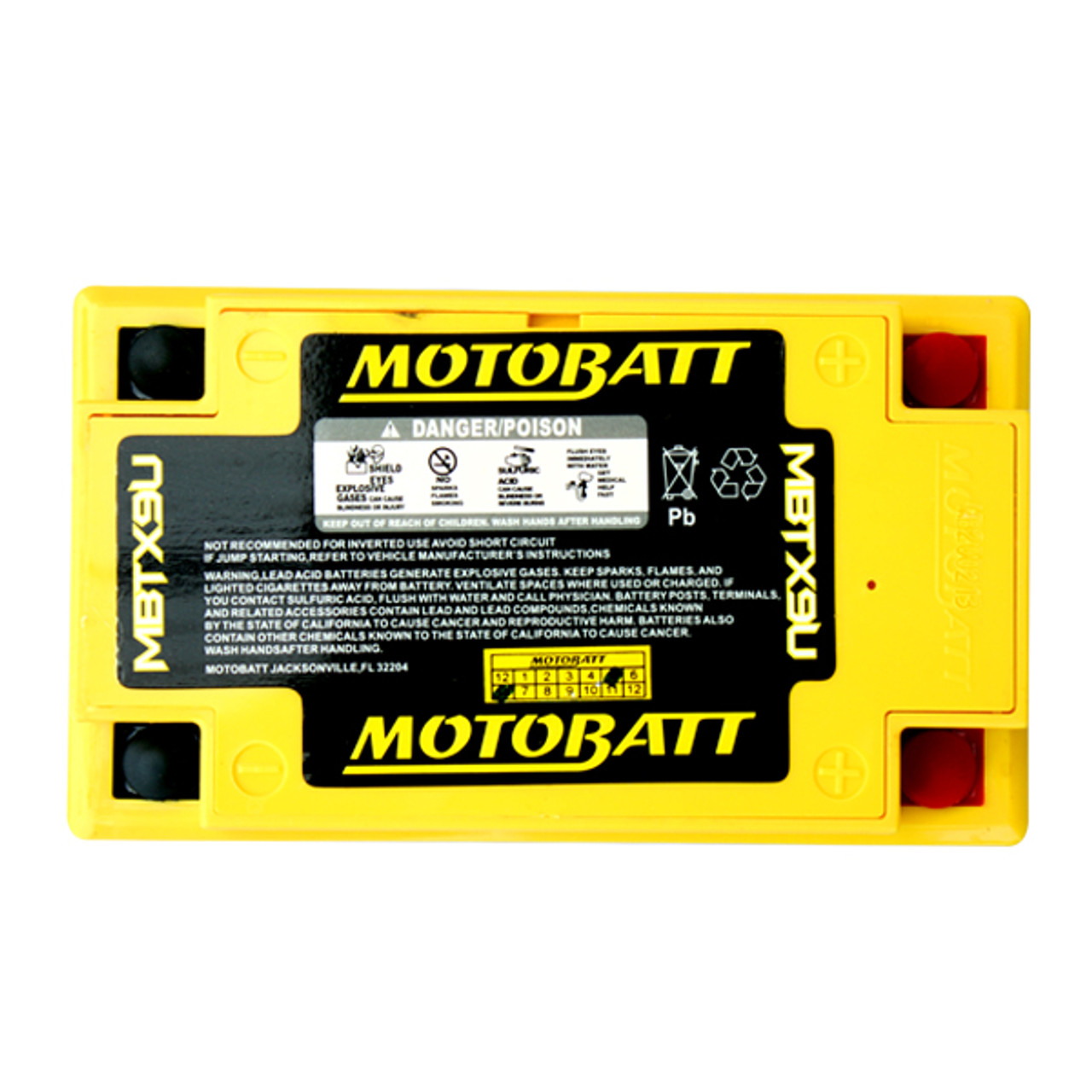 Yuasa YT12A-BS Battery Replacement AGM Sealed for Motorcycle