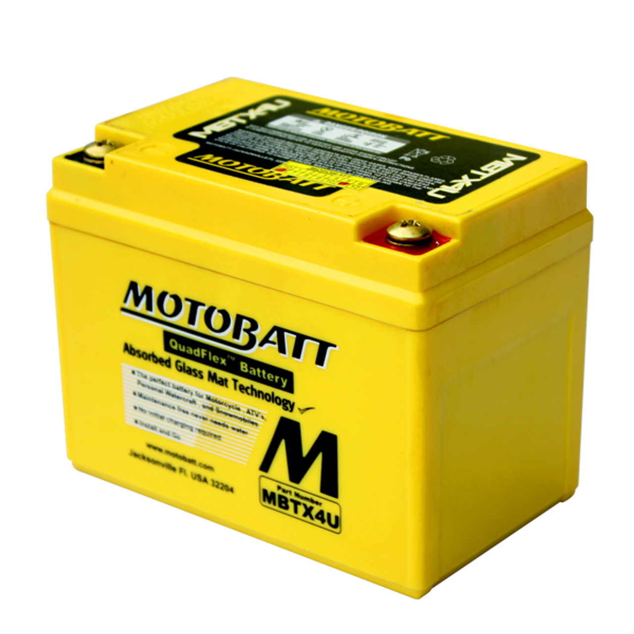 Yuasa YTX4L-BS Battery Replacement - AGM Sealed for Motorcycle