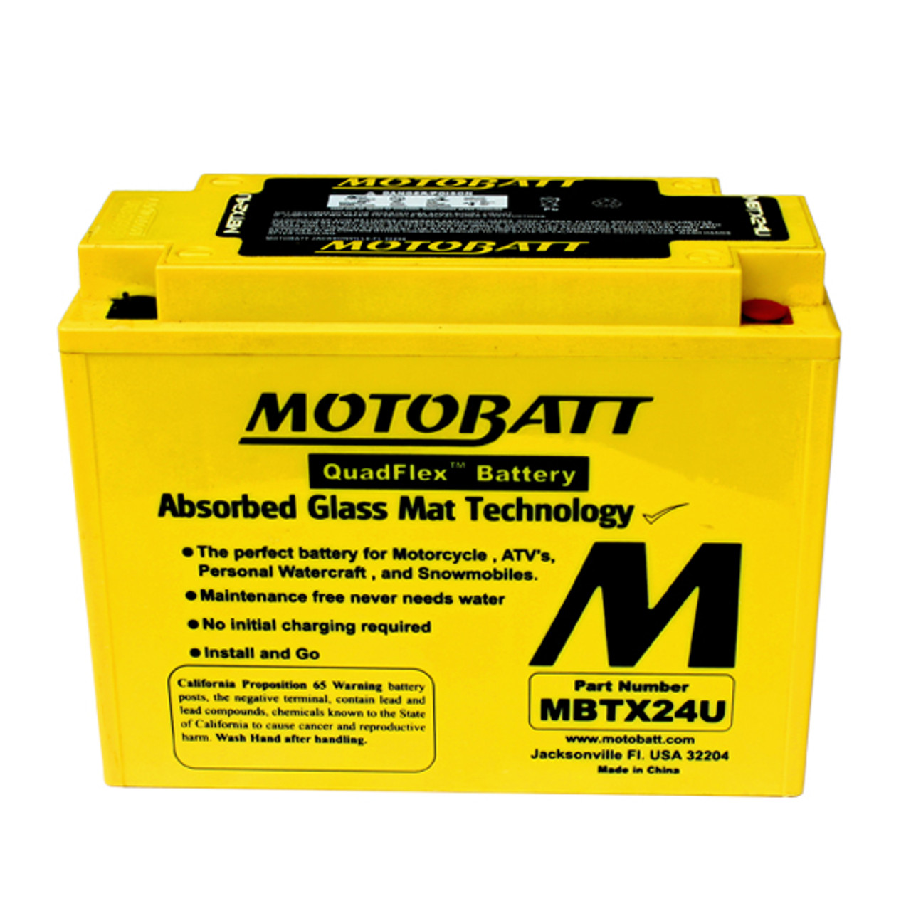 Yuasa YTX24HL-BS Battery Replacement - AGM Sealed for Motorcycle