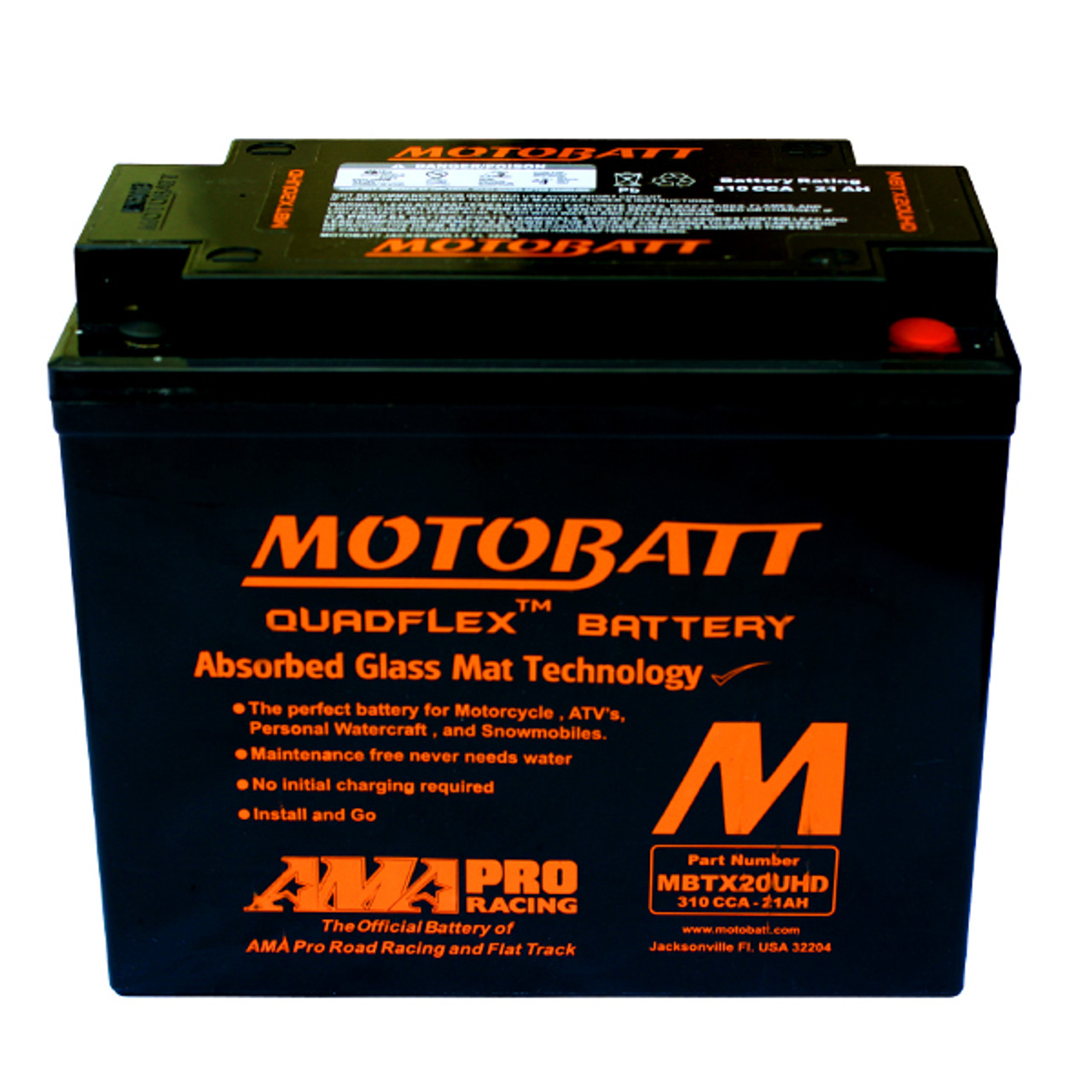 Yuasa 12N16-3A Battery Replacement - AGM Sealed for Motorcycle