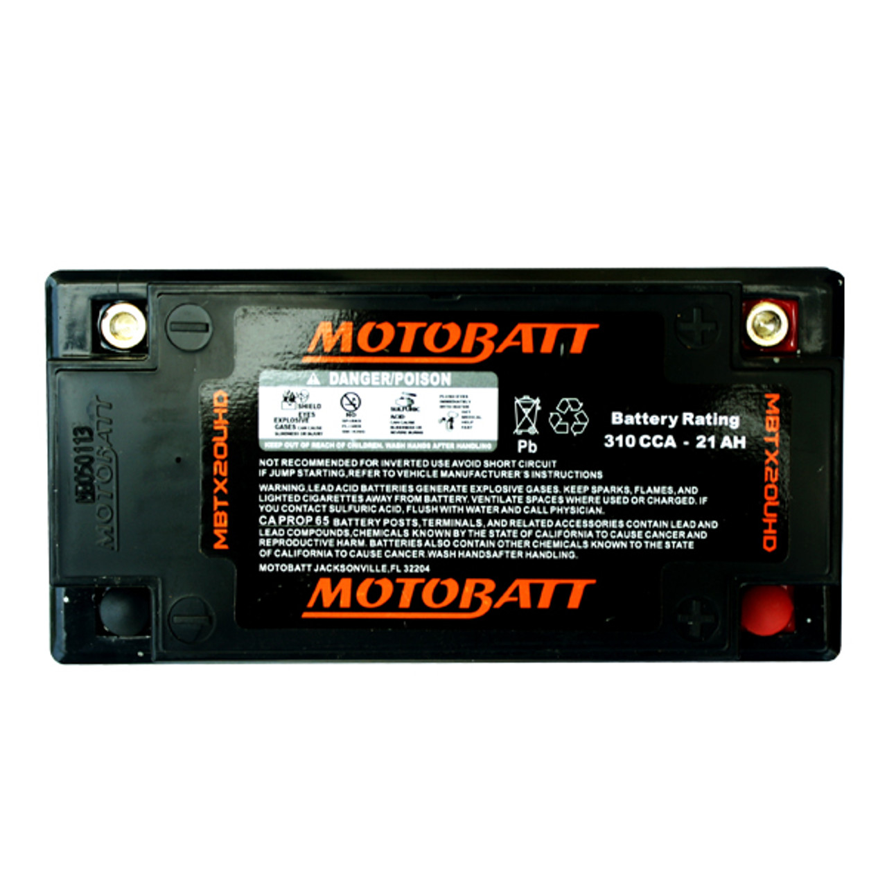 Yuasa YB16-B Battery Replacement - AGM Sealed for Motorcycle