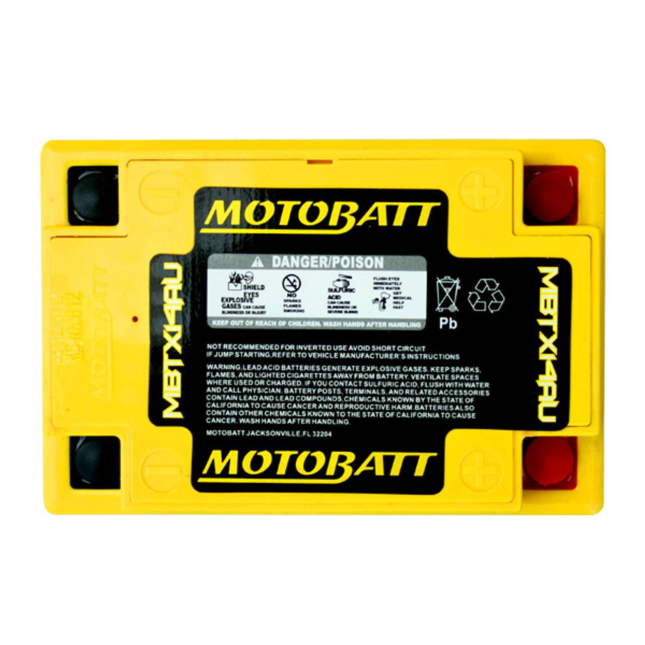 Yuasa YTX14AH Battery Replacement - AGM Sealed for Motorcycle