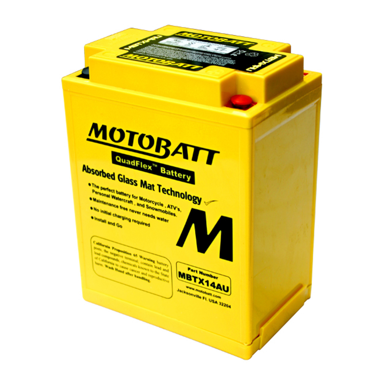 Yuasa YB14-B2 Battery Replacement - AGM Sealed for Motorcycle