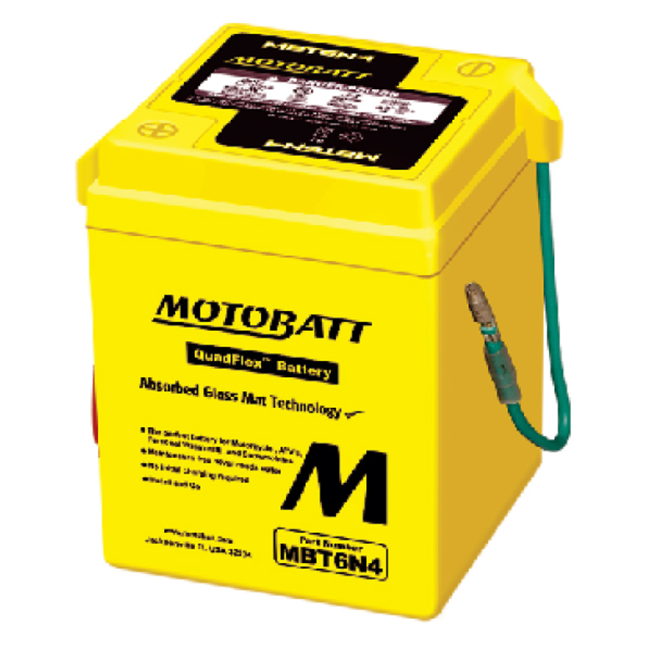 Yuasa 6N4-2A Battery Replacement - AGM Sealed for Motorcycle