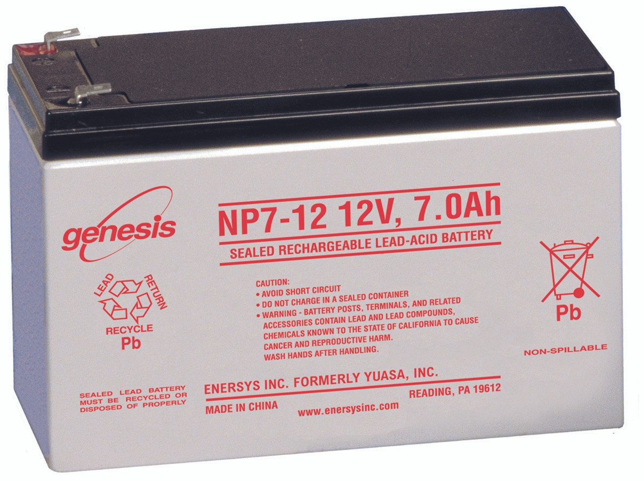 Silent Knight 5395 Alarm - Security Panel Battery 12V 7.0Ah ( .187" Tabs)