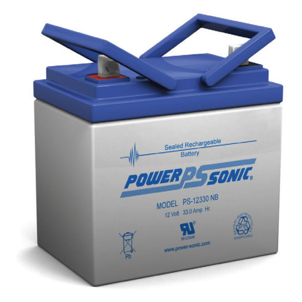 Power-Sonic PS-12330 NB Battery - 12 Volt 33 Amp Hour AGM