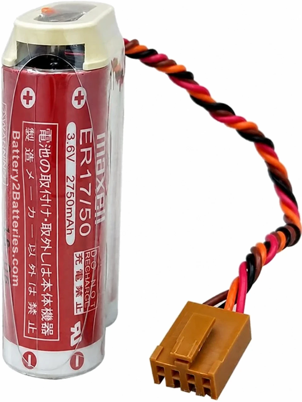 Maxell ER17/50 Battery Replacement (1x2) with RD-0117 Connector