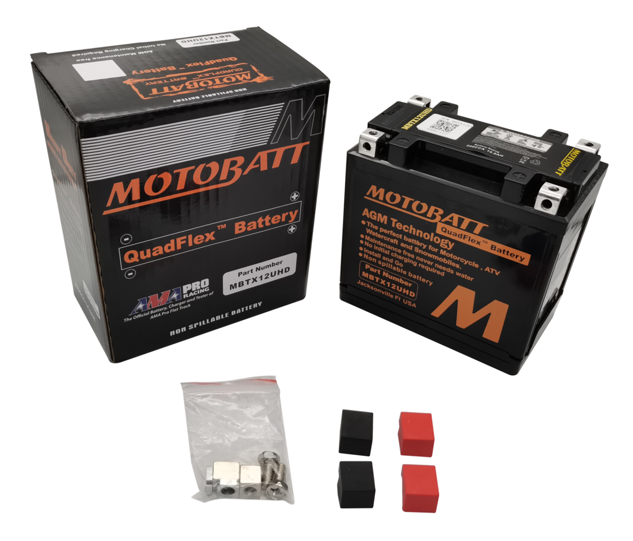 Motobatt MBTX12UHD Battery - AGM Sealed for Motorcycle - Powersport