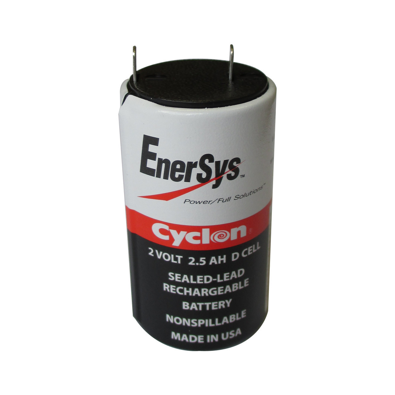 0810-0004 Battery by Enersys Cyclon 2 Volt 2.5 AH D Cell - 50 Pieces