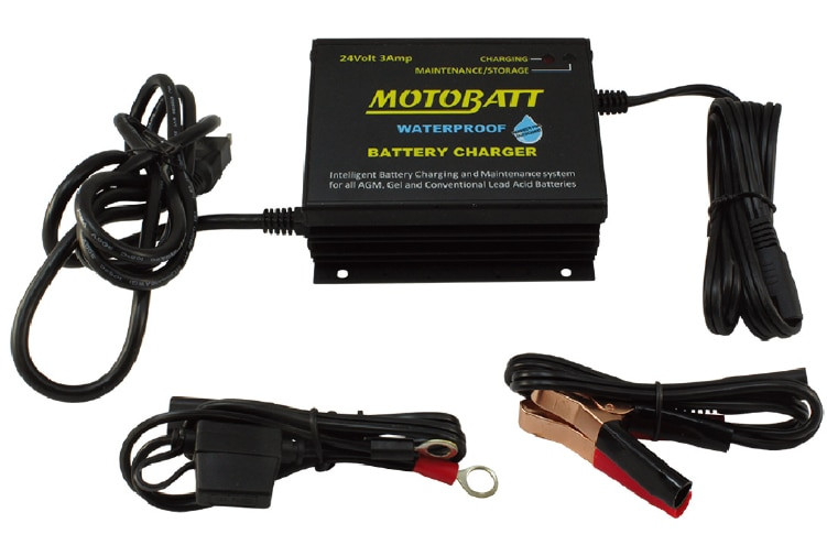 Motobatt MBCPB24-3 Power Boy 24V 3A Waterproof Battery Charger
