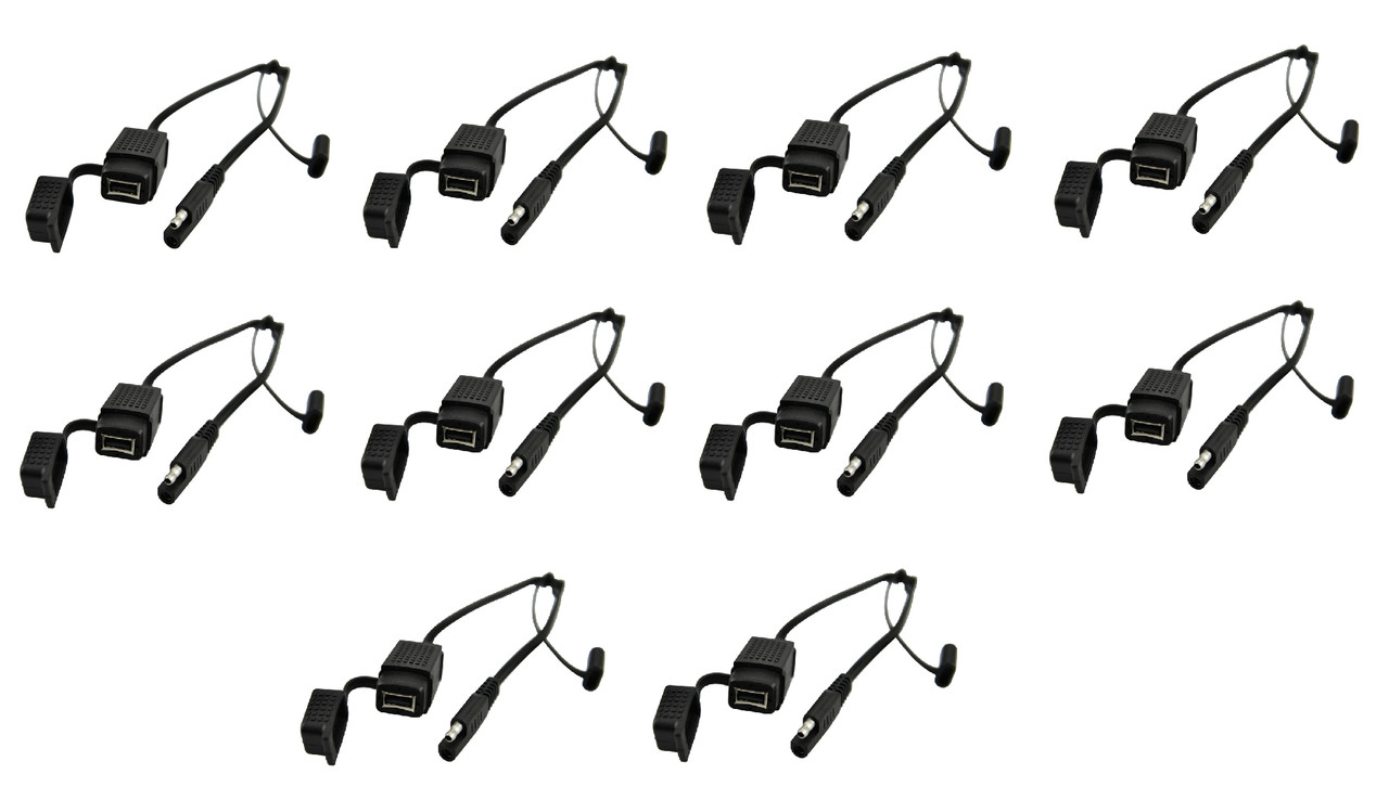 Motobatt KMB-USB10 5V 2.1A USB Charging Adapter - 10 Pack