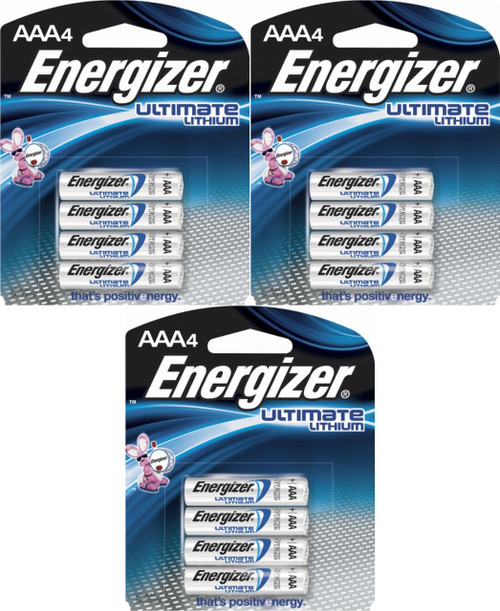 Energizer AAA Ultimate Lithium Battery - L92 (12 Pack)