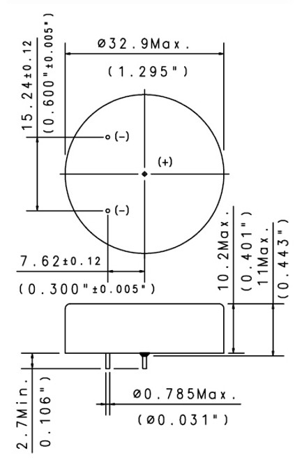 Tadiran TL-5135 Battery - 3.6V Lithium Wafer Cell