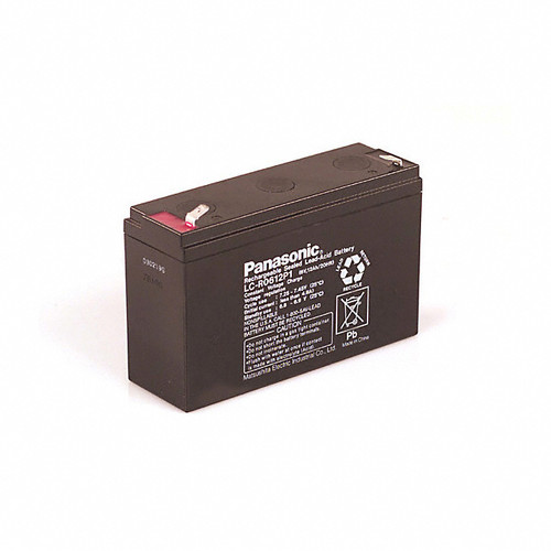 Panasonic LC-R0612P1 Battery - 6V 12.0Ah Sealed Rechargeable, Replacement Batteries for GP6110F2, GP690F2, LC-R0612P(a), LC-RB0610P1, LCR0612P1, LCR6V10BP1, LCR6V10P1, LCR6V12BP1, LCR6V12P1, PE-6V10F2, PE-6V12F2, PE6V10F2, PE6V12F2, PS-6100F2, PS6100F2, RBC-3, RBC-52, RBC52