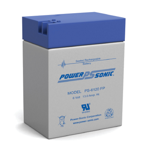 Power-Sonic PS-6120 FP Battery-6 Volt 13.0 Amp. Hr Sealed Rechargeable Power-Sonic PS-6120 FP Battery-6 Volt 13.0 Amp. Hr Sealed Rechargeable