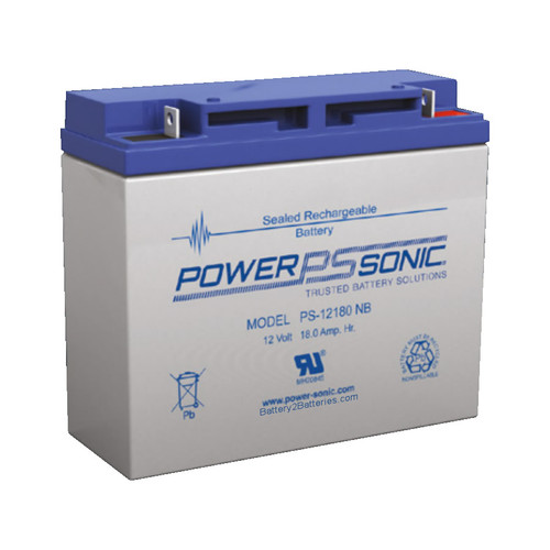 Power-Sonic PS-12180 NB Battery - 12 Volt 18Ah (Nut & Bolt)