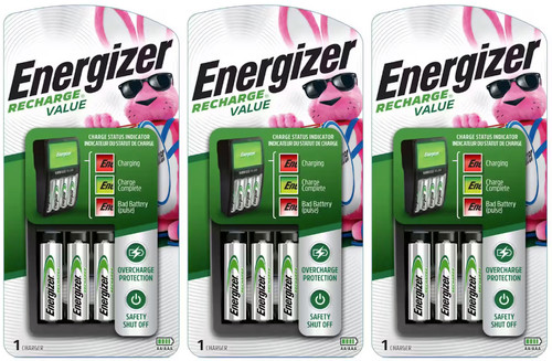 Energizer Recharge AA, AAA NiMH Battery Charger CHVCMWB-4 (3 Pieces) Energizer Recharge AA, AAA NiMH Battery Charger CHVCMWB-4 (3 Pieces)