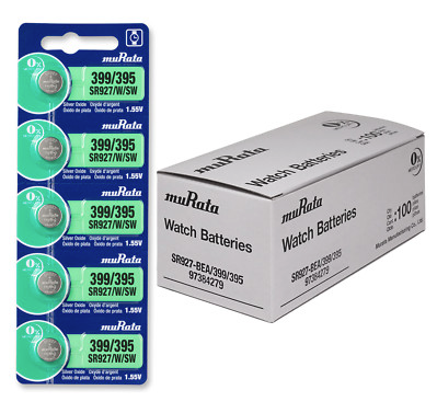 399 Battery by Sony muRata  for Watch and Electronics (SR927W) - 100 Pieces
