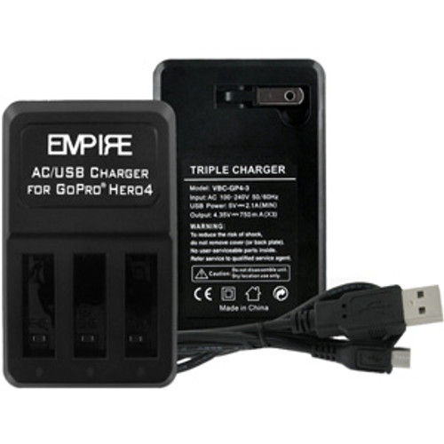 GoPro Hero 4 AHDBT-401 - 3 Bank Battery Charger