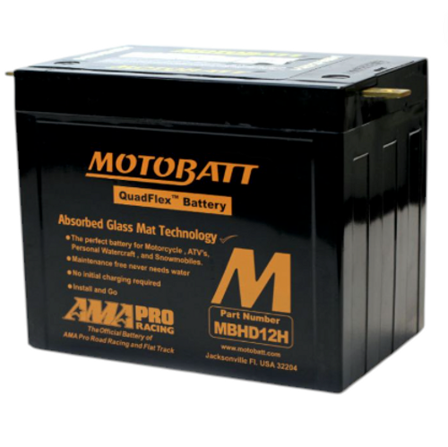 Motobatt MBHD12H Battery - AGM Sealed for Motorcycle - Powersport