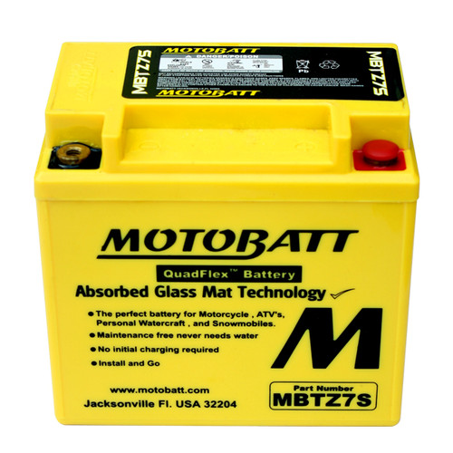 Yuasa YTZ6S-BS Battery Replacement - AGM Sealed for Motorcycle