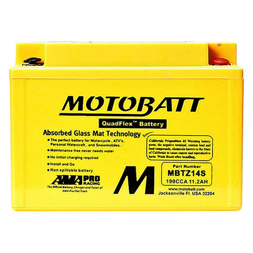 Yuasa YTZ14S Battery Replacement - AGM Sealed for Motorcycle