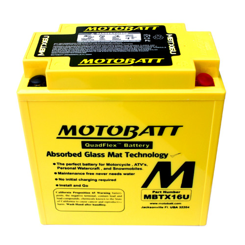 Yuasa YTX16-BS Battery Replacement - AGM Sealed for Motorcycle