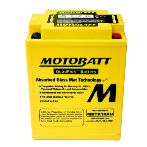 Yuasa YTX14AH Battery Replacement - AGM Sealed for Motorcycle