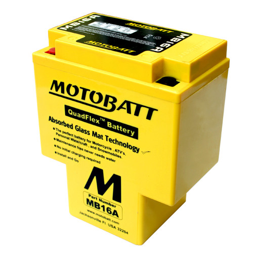 Yuasa HYB16A-AB Battery Replacement - AGM Sealed for Motorcycle