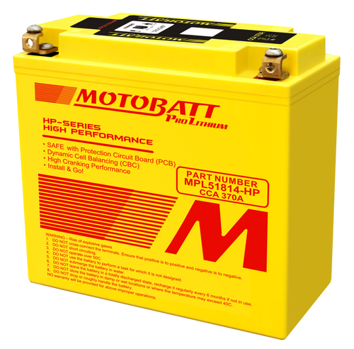 MPL51814-HP Motobatt Battery - LifePo4 Lithium