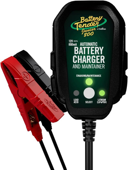 Battery Tender® 022-0199-DL-WH Battery Charger - 12V, 800mA Lead Acid/Lithium Selectable