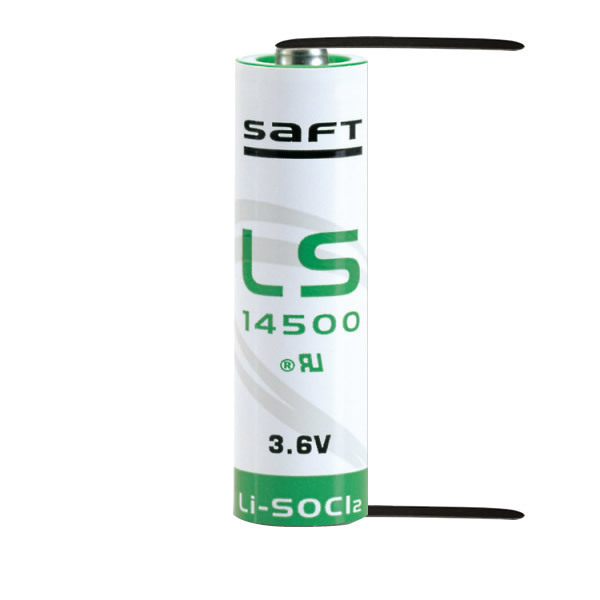 Saft LS14500-3PF Battery - 3.6V Lithium AA 2 Pins (1+ / 2-)