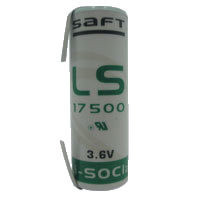 Saft LS14500-STS Battery - 3.6V Lithium AA Cell with Solder Tabs