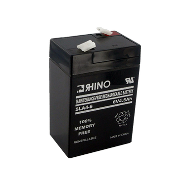 6 Volt 4.5 Ah Battery - Rhino SLA4-6 Sealed Lead Acid Rechargeable