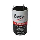 0810-0004 Battery by Enersys Cyclon 2 Volt 2.5 AH D Cell