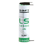 Saft LS14500-3PFRP Battery - 3.6V Lithium AA 2 Pins (2+ / 1-)