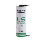 Saft LS17500-2PF Battery - 3.6V Lithium A Cell with 2 PC Pins