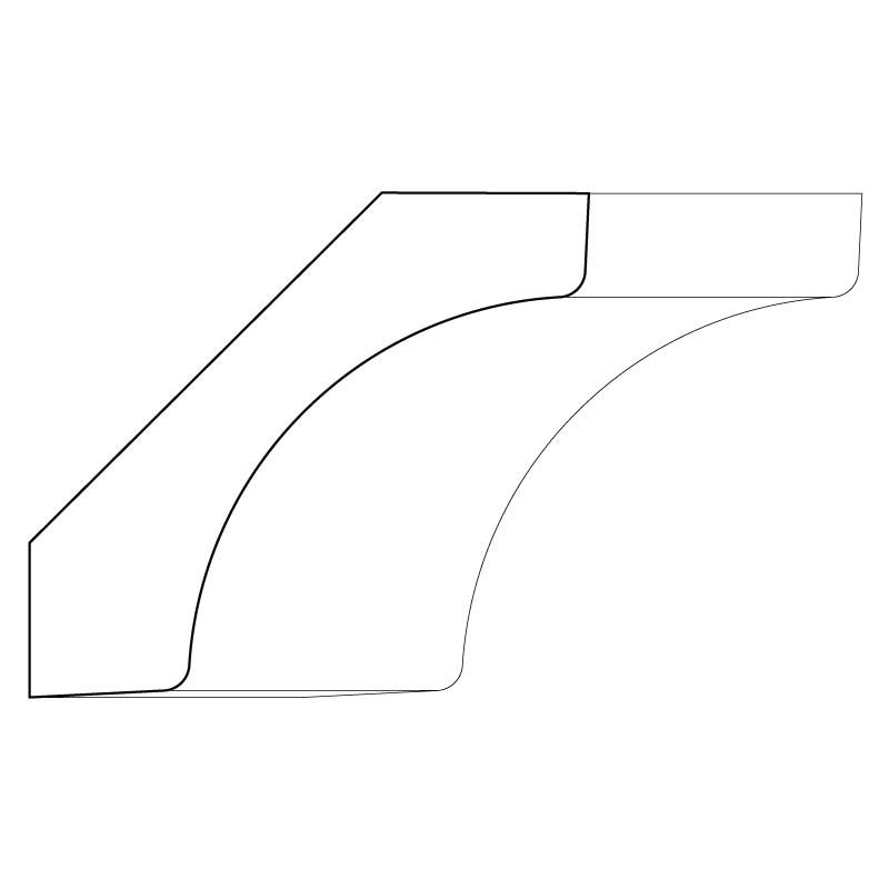 3378 Wood Crown 5/8 x 2-3/16 - Mouldings One