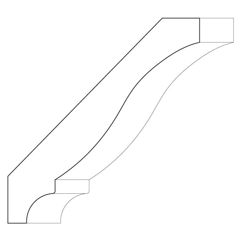 3233 Wood Crown 1 x 6-5/8 - Mouldings One
