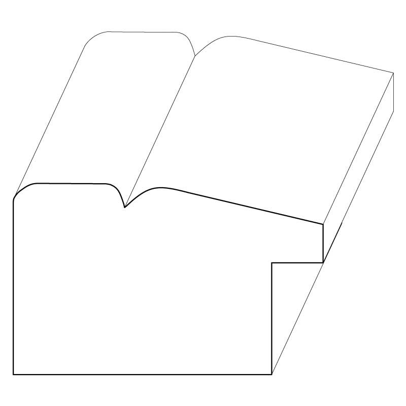 7082 Wood Backband 15/16 x 1-1/2 - Mouldings One