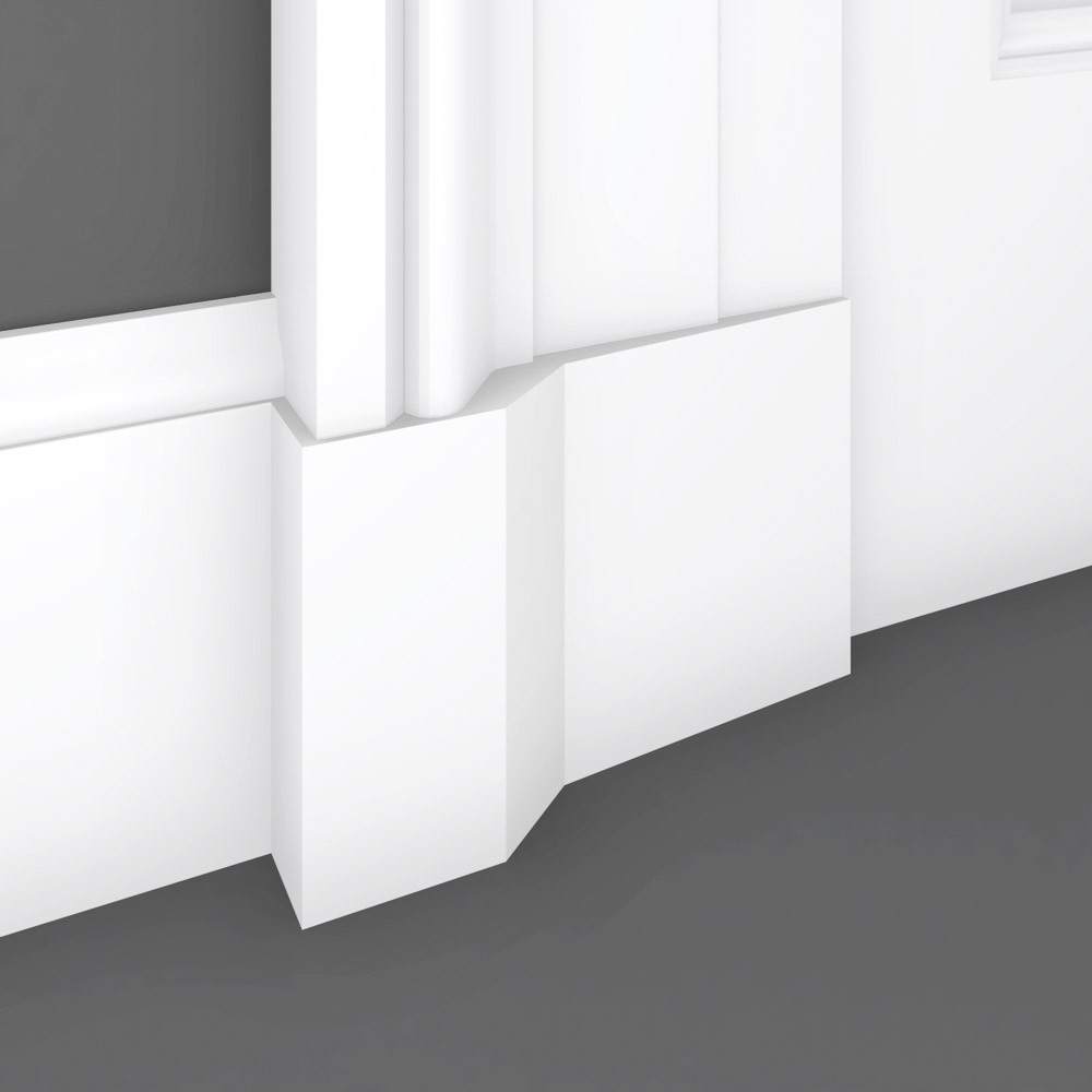 Pling Block 8547 Wood Plinth Block 1-1/8 x 7-3/4 - Mouldings One