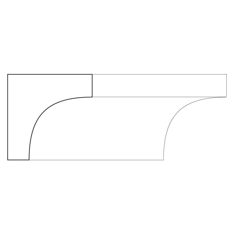 3103 Wood Crown 1/2 x 1/2 - Mouldings One