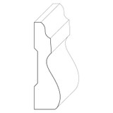 1257 Wood Panel Mold & Base Cap 3/4 x 2-5/8