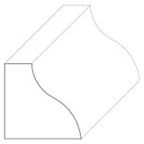5045 Wood Panel Mold & Base Cap 3/4 x 3/4