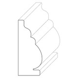 5226 Wood Panel Mold & Base Cap 3/4 x 1-3/4