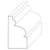5285 Wood Panel Mold & Base Cap 3/4 x 1-1/4